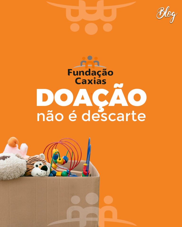 Doação não é descarte.