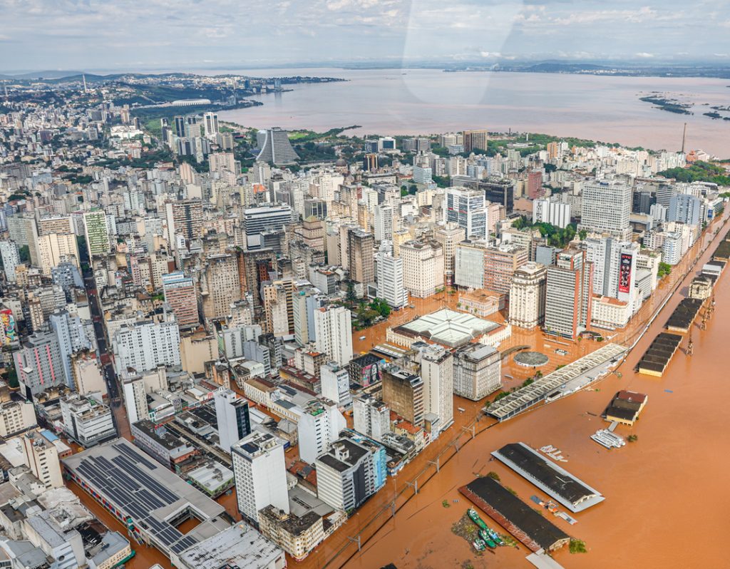 Foto aérea do centro de Porto Alegre