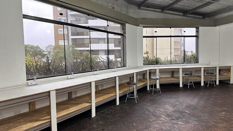 Espaço onde são realizadas as oficinas