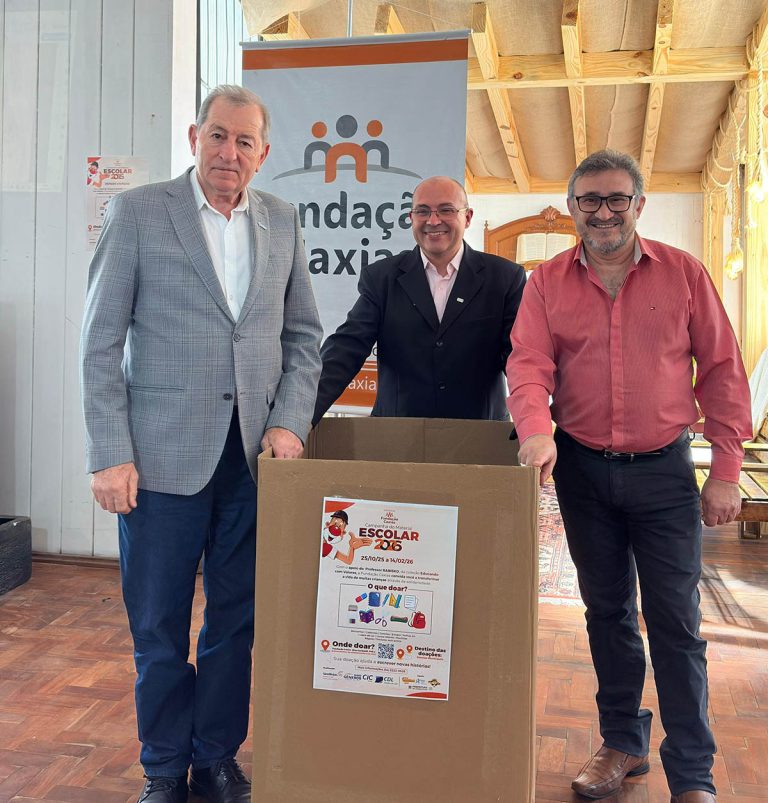 Evento de lançamento da campanha do material escolar 2026 da Fundação Caxias